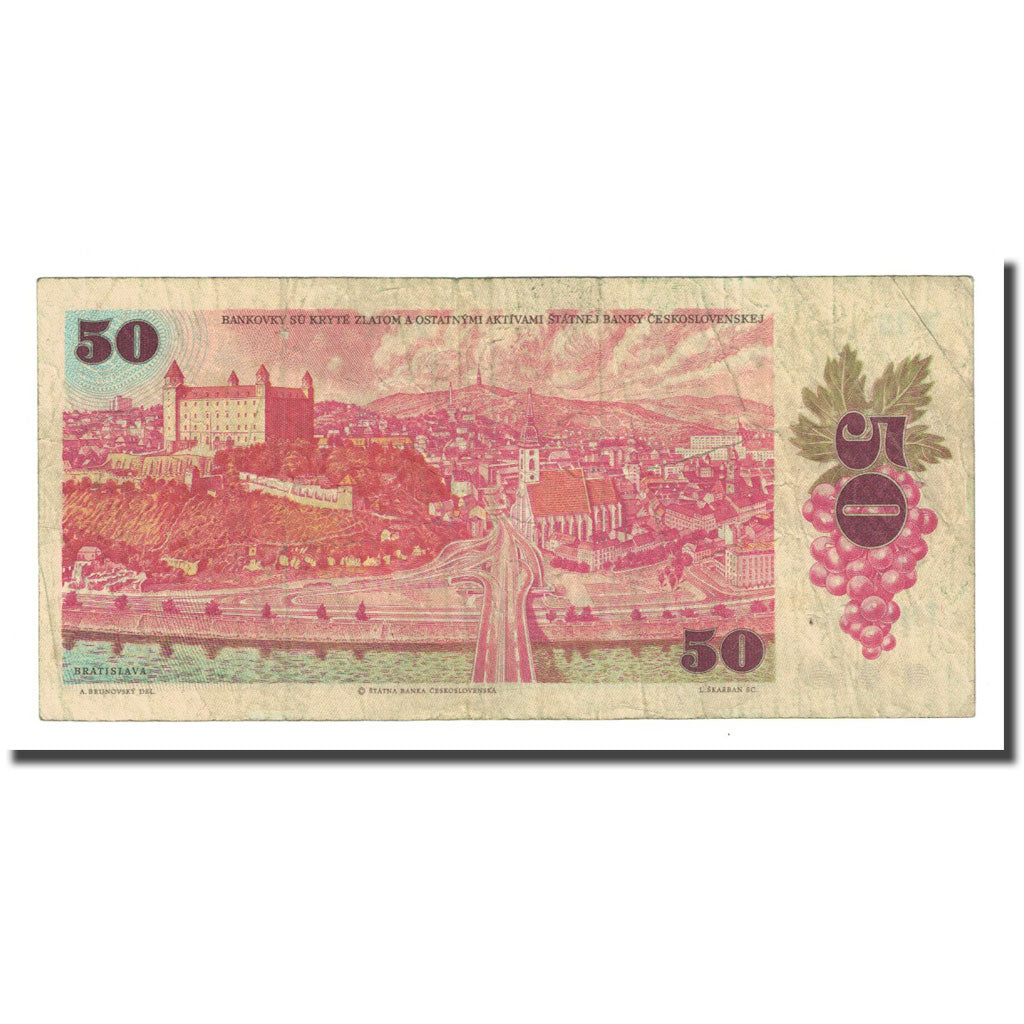 Banknote, Czechoslovakia, 50 Korun, 1987, KM:96a, VF(20-25)