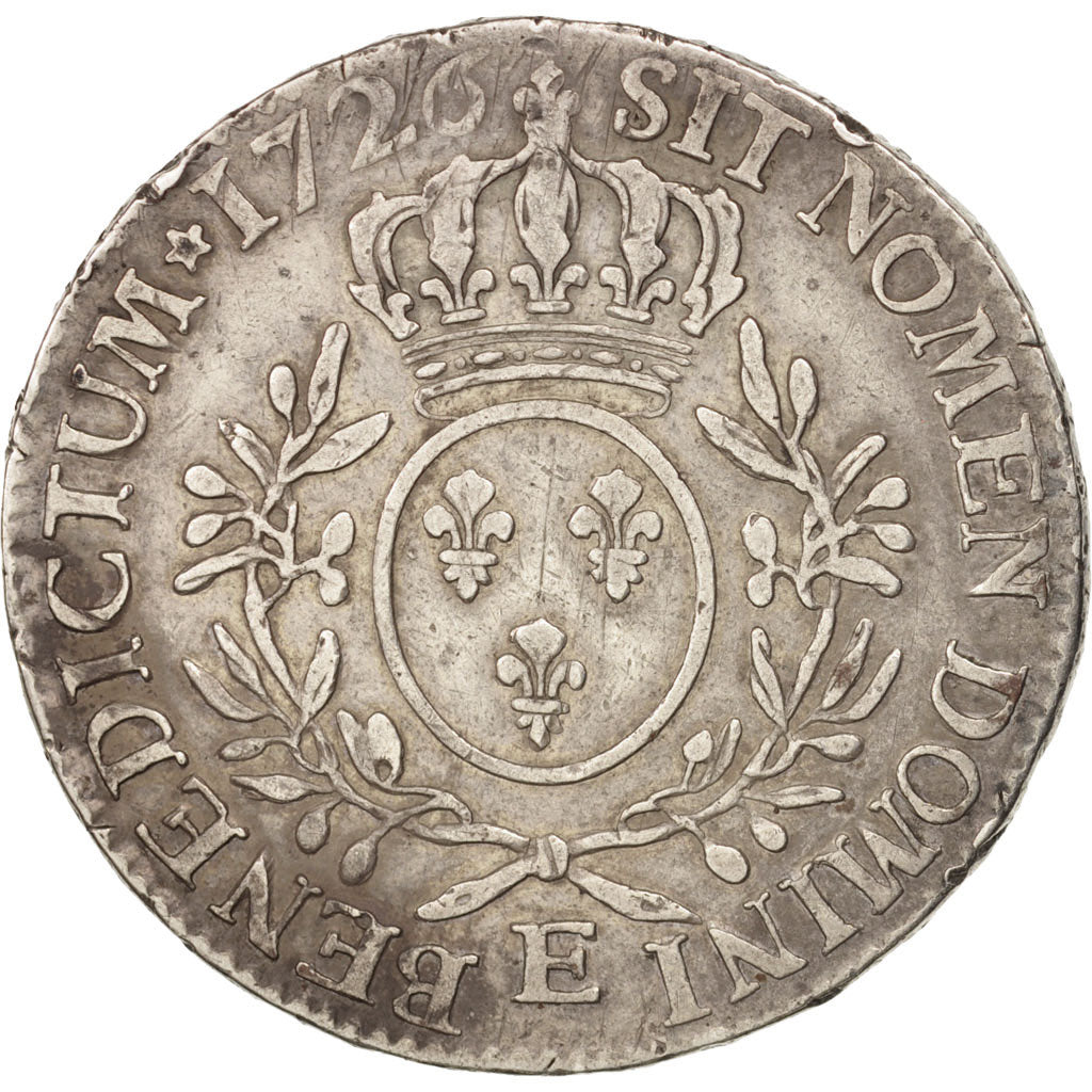 Coin, France, Louis XV, Écu aux branches d'olivier, Ecu, 1726, Tours