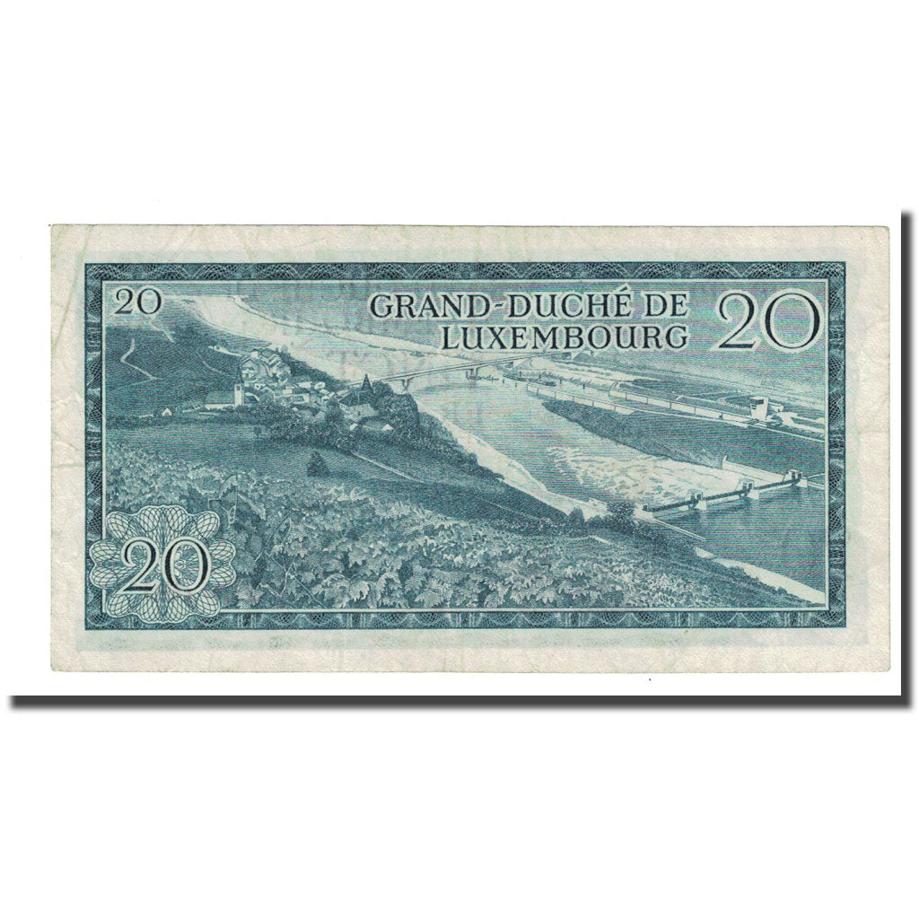 Banknote, Luxembourg, 20 Francs, 1966-03-07, KM:54a, EF(40-45)