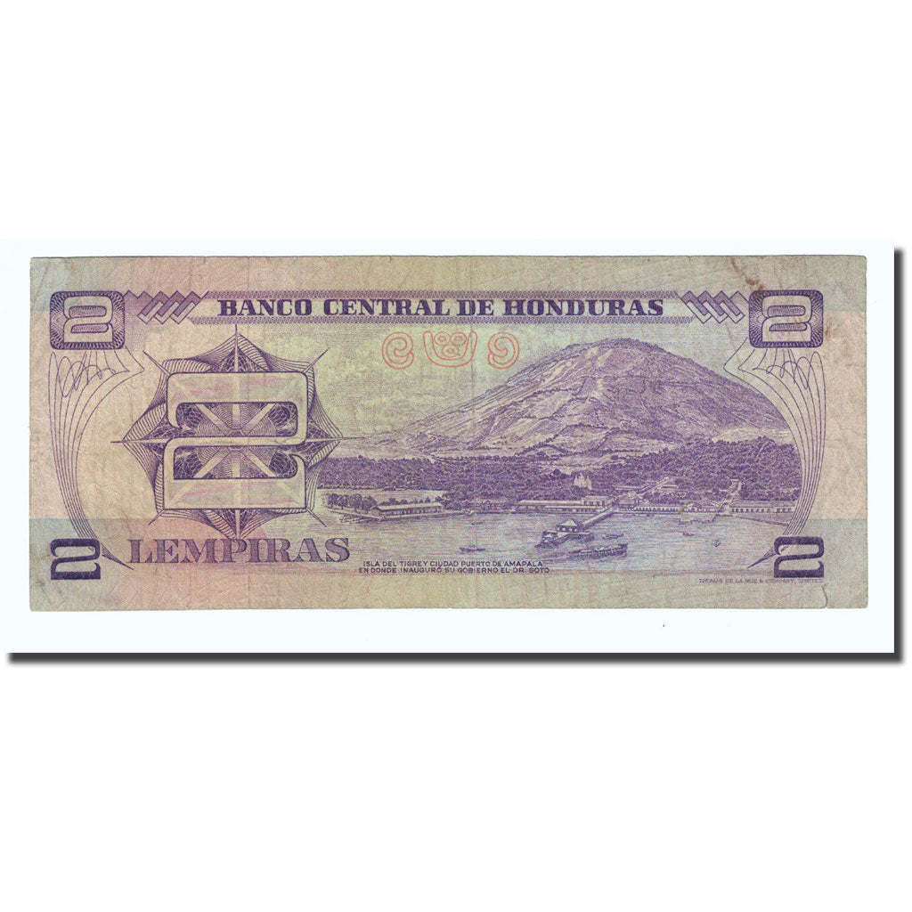 Banknote, Honduras, 2 Lempiras, 1976-09-23, KM:61, VF(20-25)