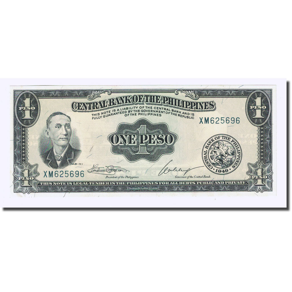 Banknote, Philippines, 1 Peso, Undated (1949), KM:133h, UNC(65-70)
