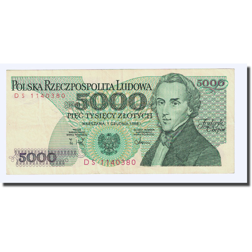 Banknote, Poland, 5000 Zlotych, 1988-12-01, KM:150c, UNC(65-70)