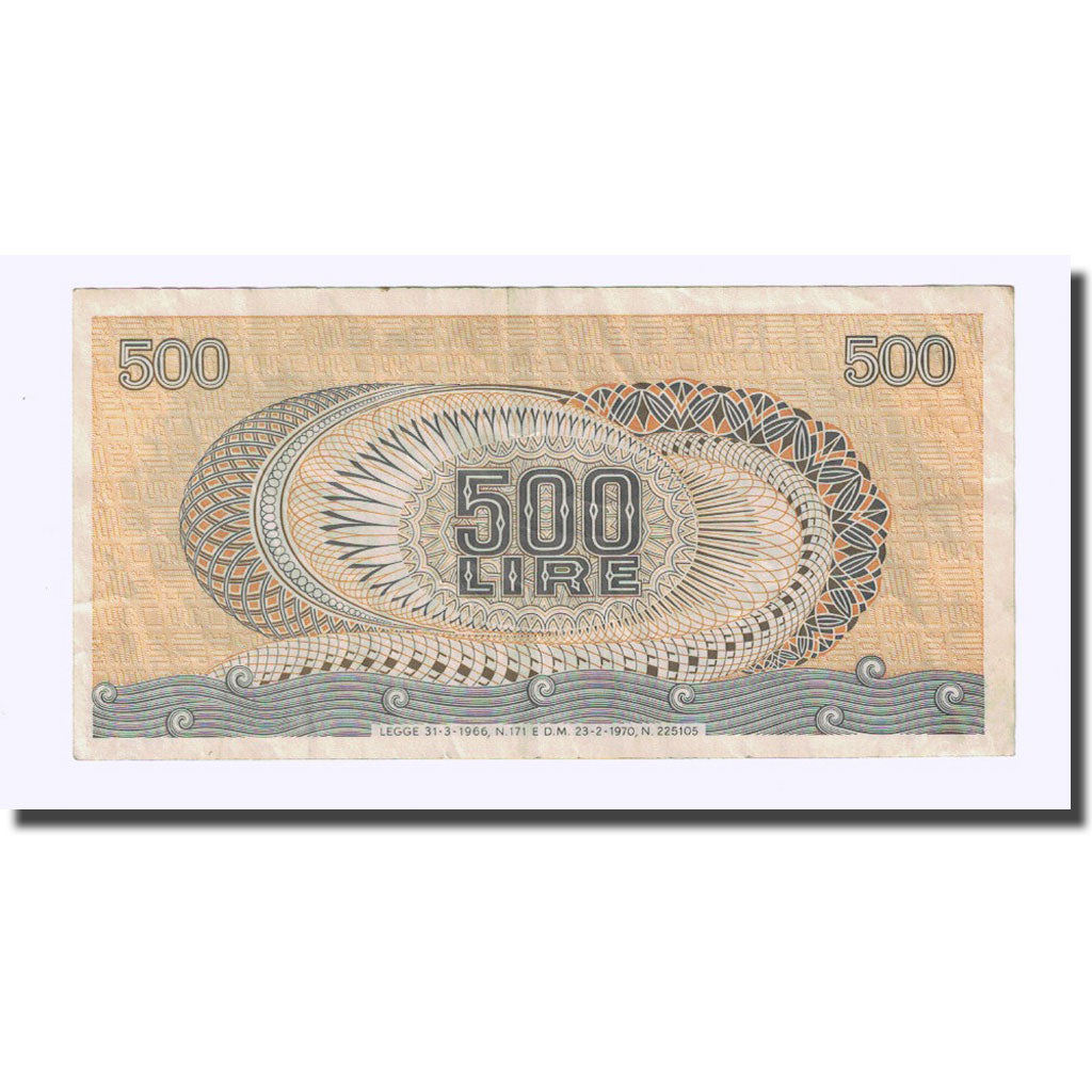 Banknote, Italy, 500 Lire, Undated (1966-70), KM:93a, EF(40-45)