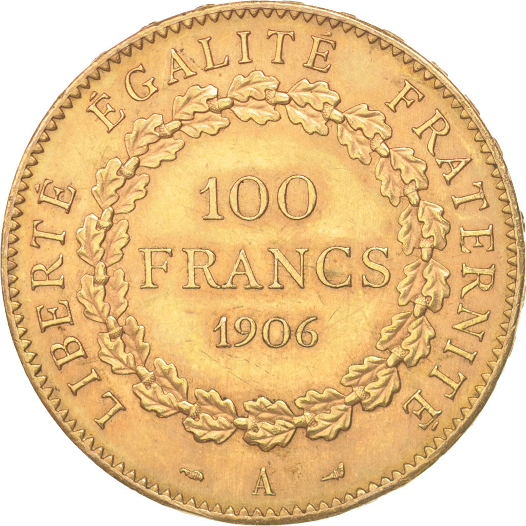 France, Génie, 100 Francs, 1906, Paris, AU(50-53), Gold, KM:832, Gadoury:1137