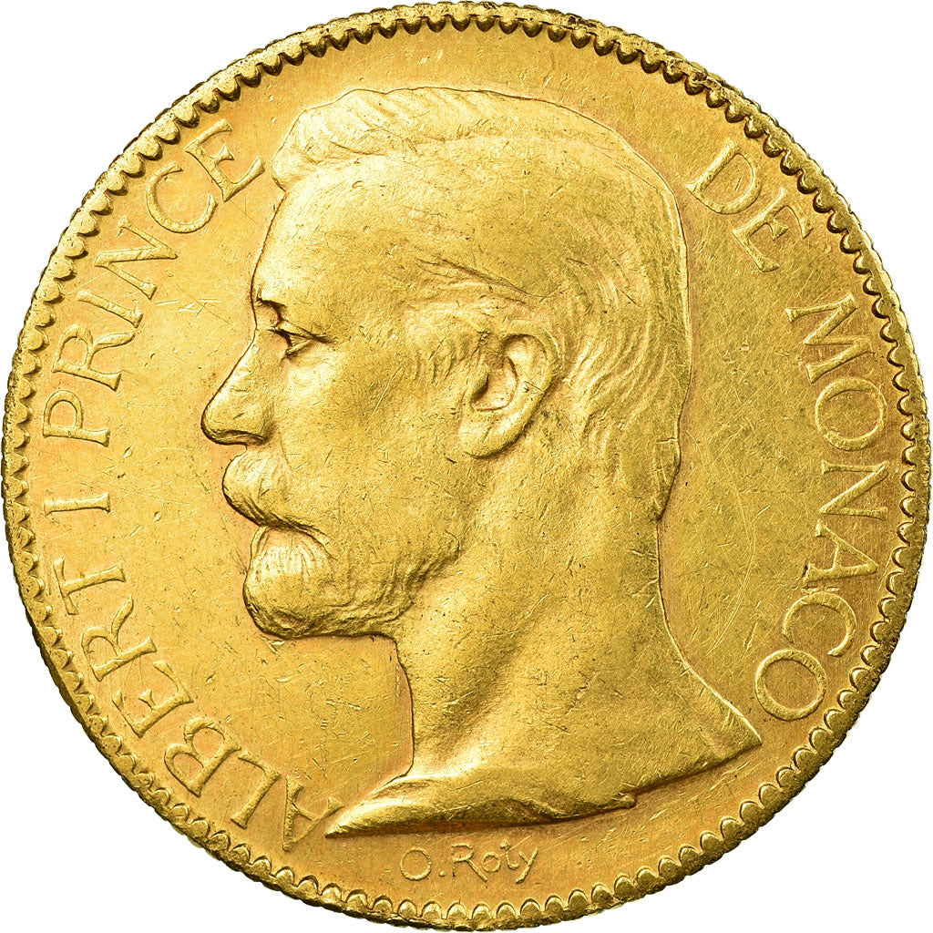 Coin, Monaco, Albert I, 100 Francs, Cent, 1896, Paris, EF(40-45), Gold, KM:105