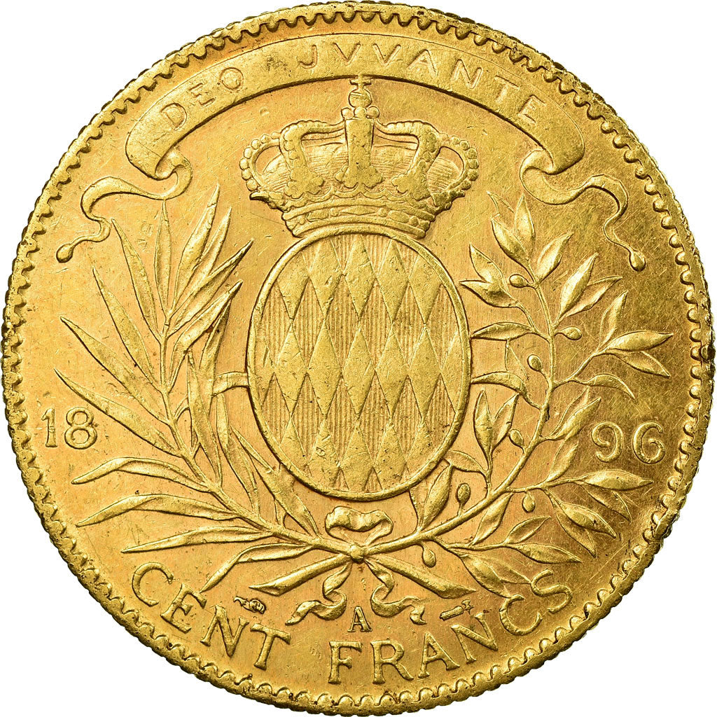 Coin, Monaco, Albert I, 100 Francs, Cent, 1896, Paris, EF(40-45), Gold, KM:105