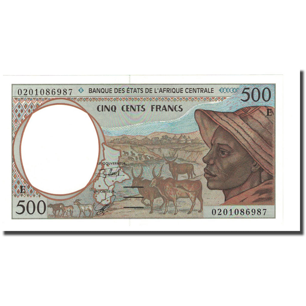 Banknote, Central African States, 500 Francs, 1993-2002, KM:201Eg, UNC(65-70)