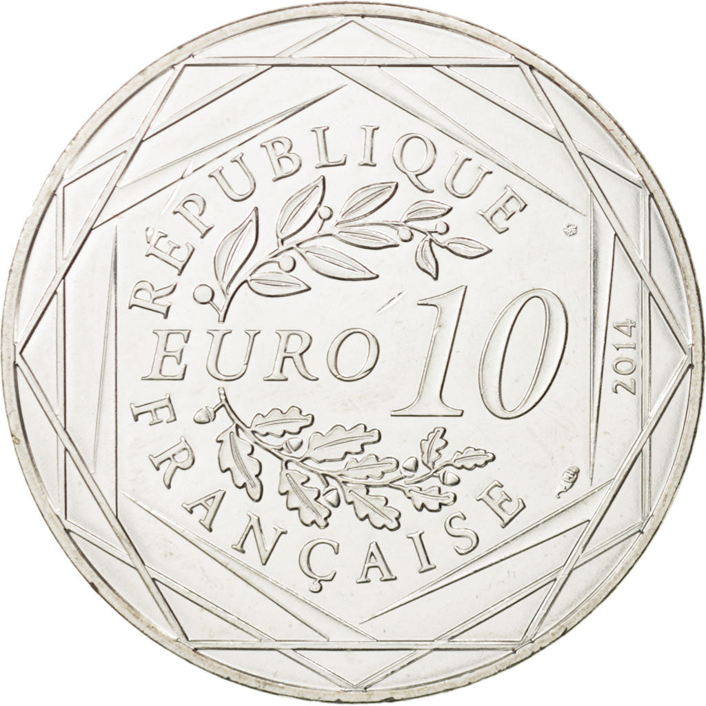 France, 10 Euro Sempé Liberté Winter, 2014, MS(63), Silver, Gadoury:EU717