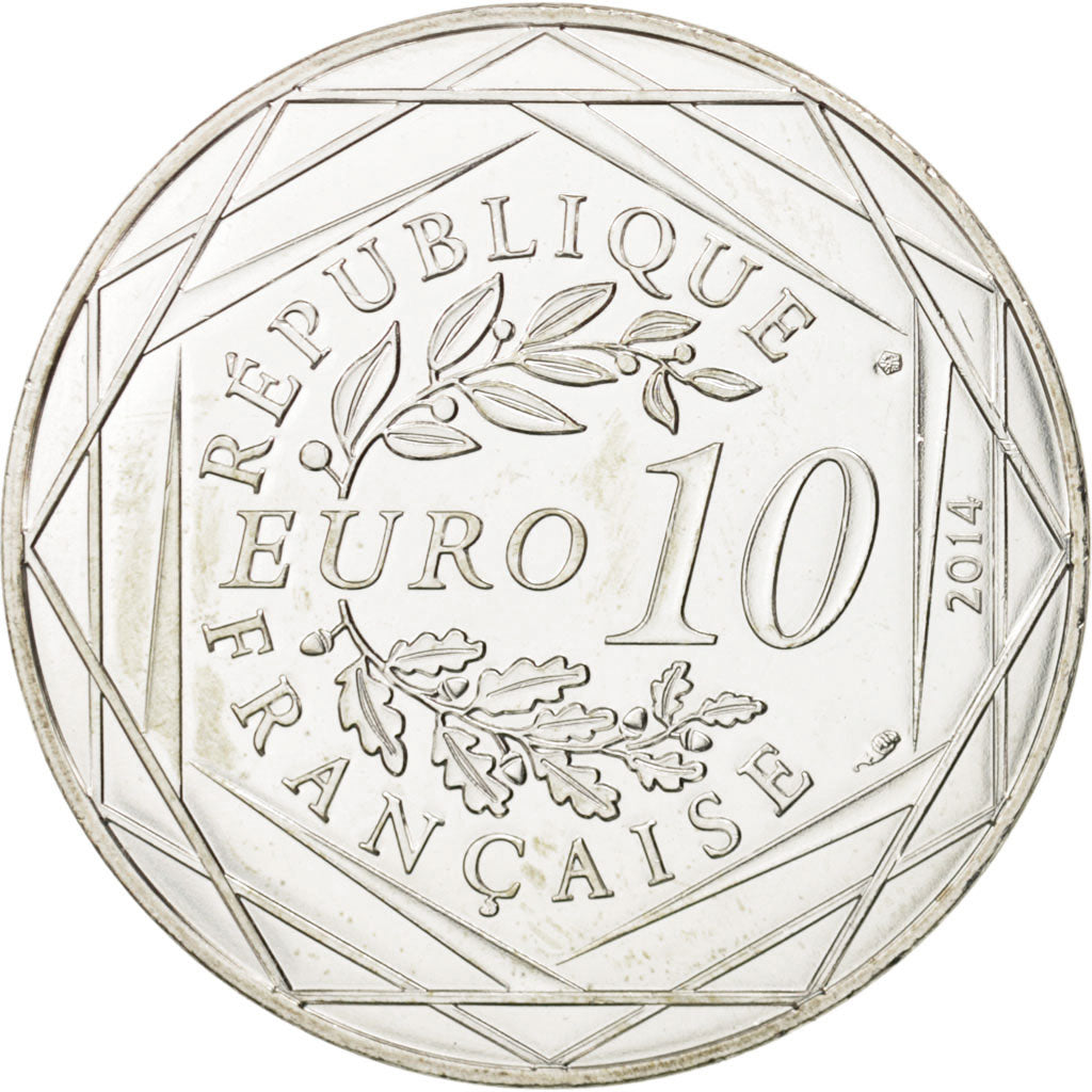 France, 10 Euro Sempé Egalité Winter, 2014, MS(63), Silver, Gadoury:EU718