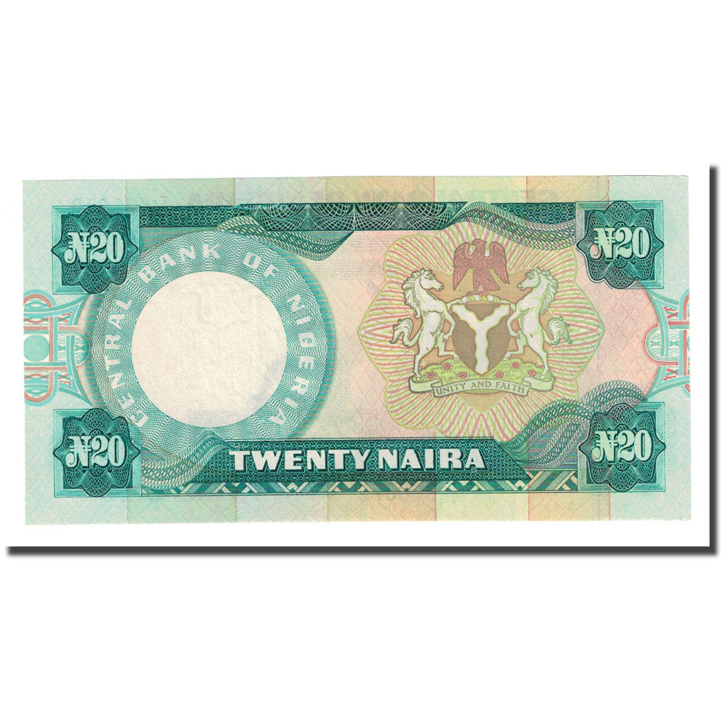 Banknote, Nigeria, 20 Naira, UNDATED (1984), KM:26d, UNC(65-70)