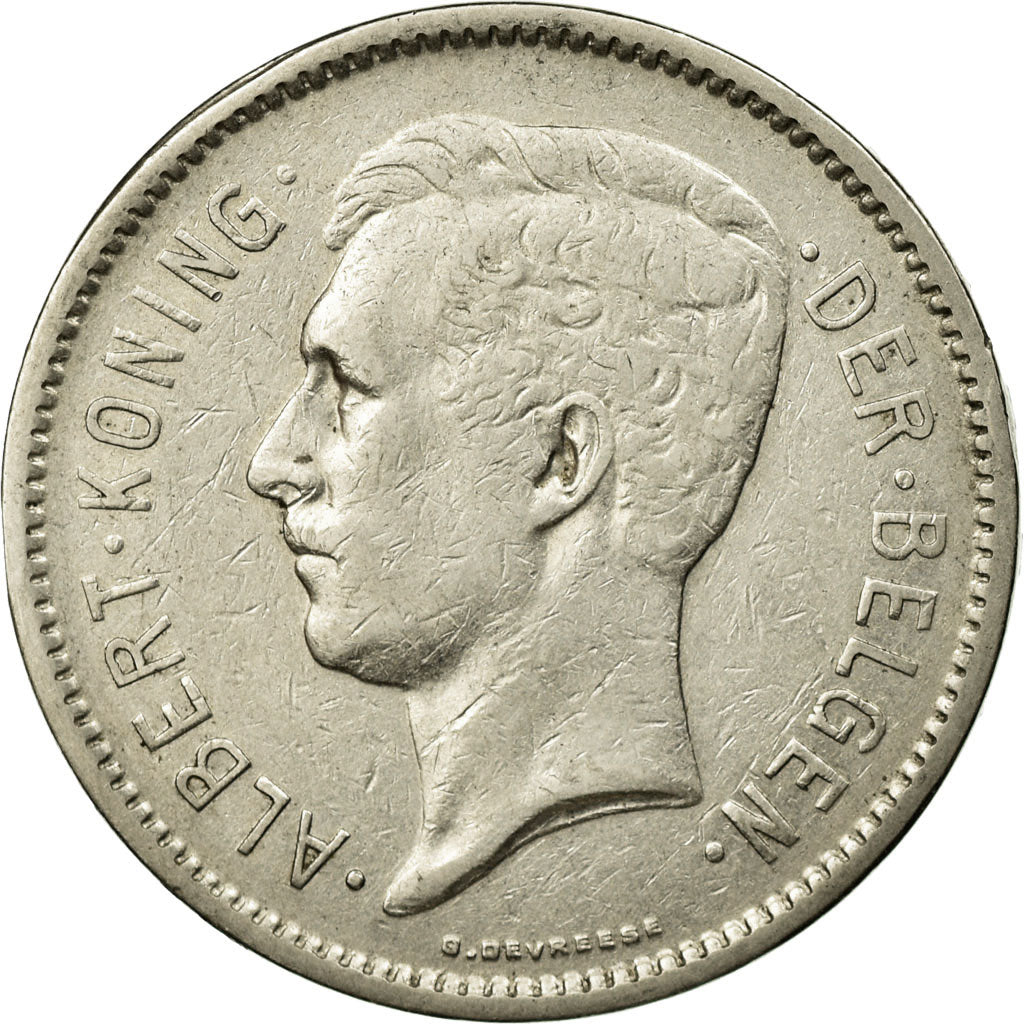 Coin, Belgium, 5 Francs, 5 Frank, 1930, EF(40-45), Nickel, KM:98