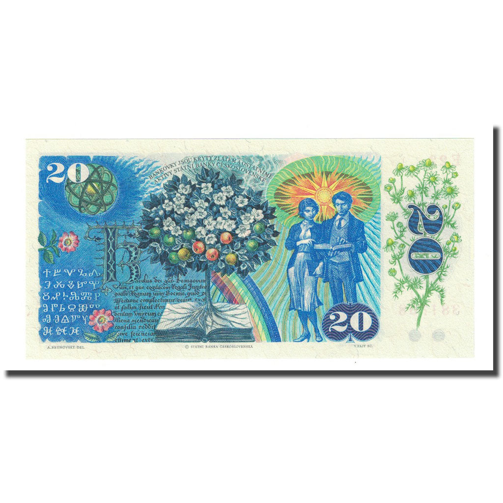 Geldschein, Tschechoslowakei, 20 Korun, 1988, KM:95, UNZ
