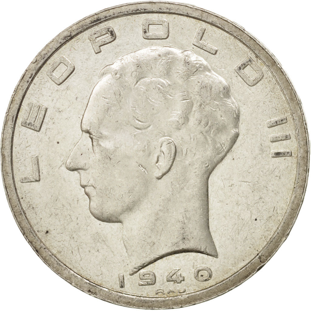 Belgium, 50 Francs, 50 Frank, 1940, EF(40-45), Silver, KM:122.1
