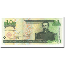 Nota, República Dominicana, 10 Pesos Oro, 2001, KM:165b, UNC(65-70)