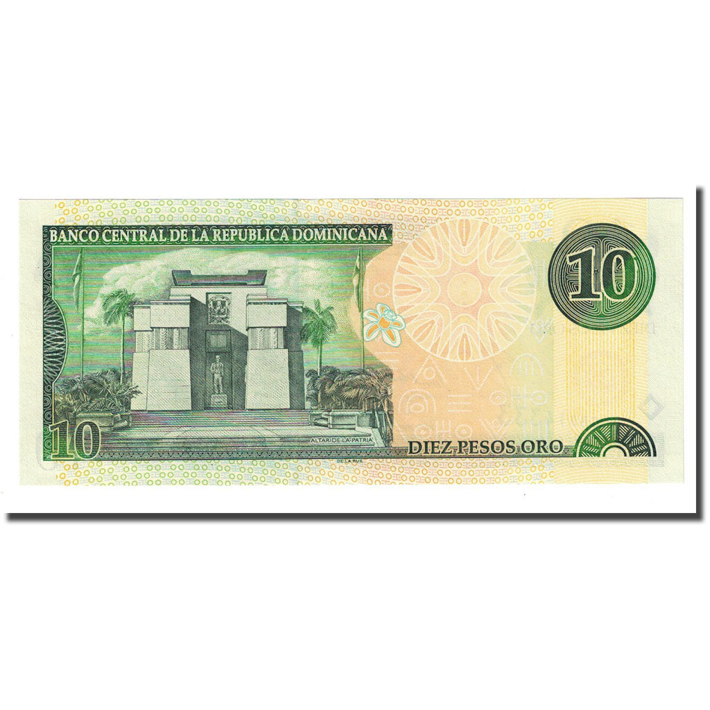 Banknote, Dominican Republic, 10 Pesos Oro, 2001, KM:165b, UNC(65-70)