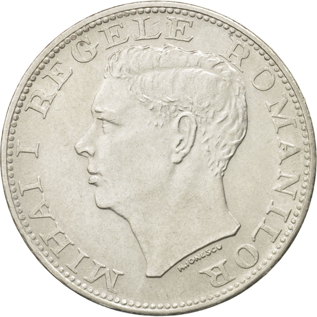 Romania, Mihai I, 500 Lei, 1944, AU(50-53), Silver, KM:65
