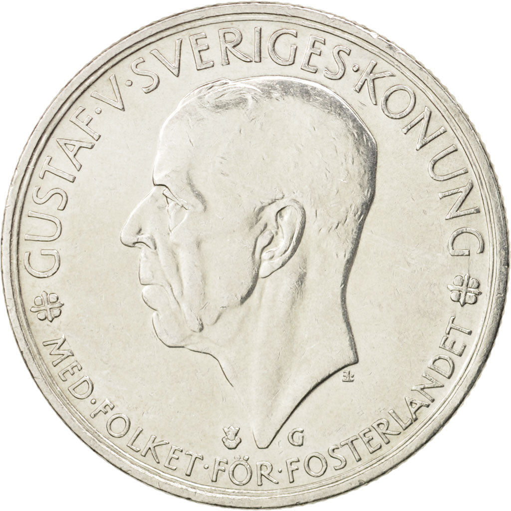 Sweden, Gustaf V, 5 Kronor, 1935, AU(50-53), Silver, KM:806
