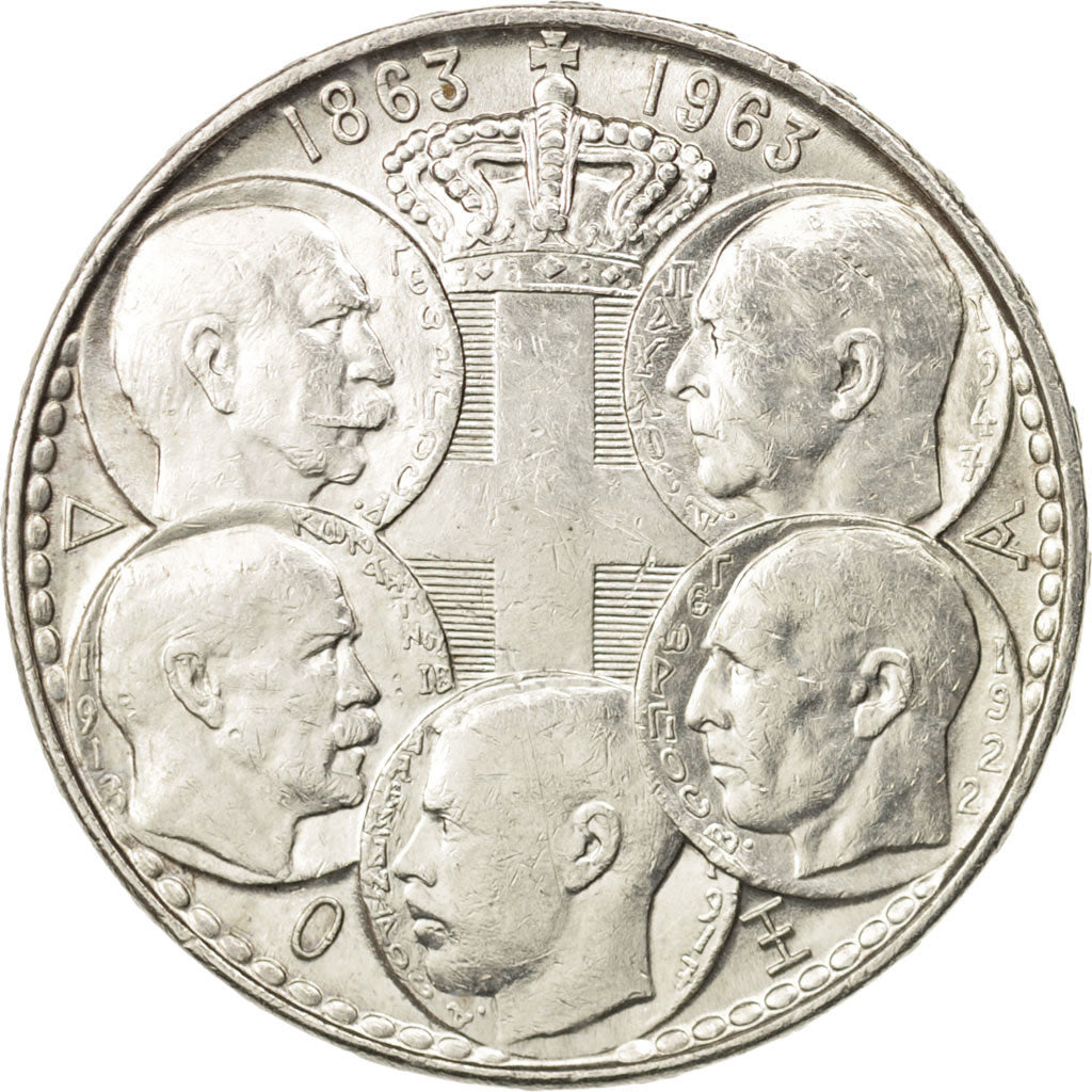 Greece, Paul I, 30 Drachmai, 1963, EF(40-45), Silver, KM:86