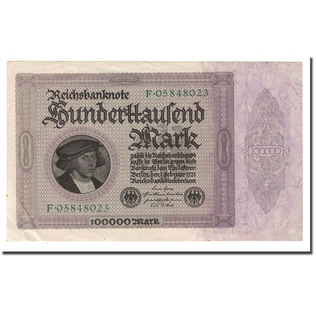 Banknote, Germany, 100,000 Mark, 1923-02-01, KM:83a, AU(55-58)