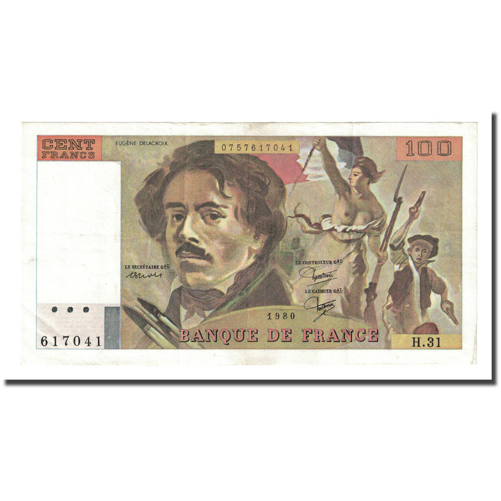 Frankreich, 100 Francs, 1980, VZ, Fayette:69.4a, KM:154b