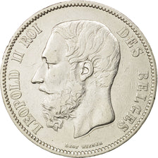 Belgium, Leopold II, 5 Francs, 5 Frank, 1868, EF(40-45), Silver, KM:24