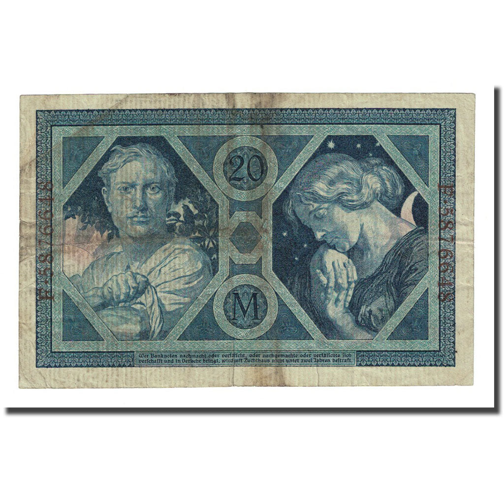 Banknote, Germany, 20 Mark, 1915-11-04, KM:63, VF(20-25)