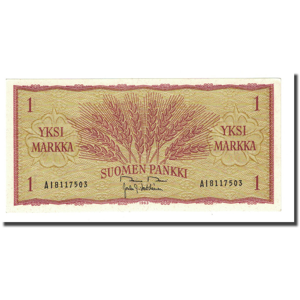 Banconote, Finlandia, 1 Markka, 1963, KM:98a, FDS