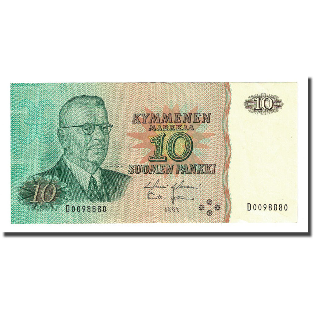 Banknote, Finland, 10 Markkaa, 1980, KM:111a, AU(55-58)