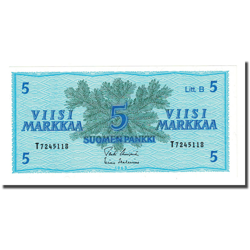 Banknote, Finland, 5 Markkaa, 1963, KM:106Aa, UNC(65-70)