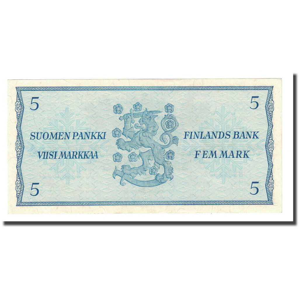 Billete, 5 Markkaa, 1963, Finlandia, KM:99a, SC