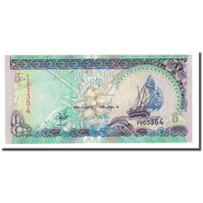 Banconote, Maldive, 5 Rufiyaa, 2000, KM:18b, FDS