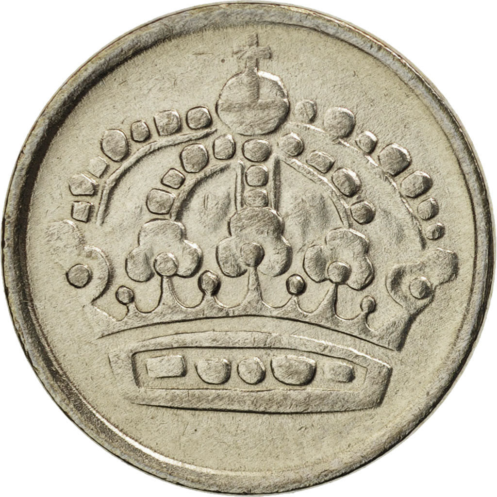 Sweden, Gustaf VI, 10 Öre, 1954, AU(55-58), Silver, KM:823