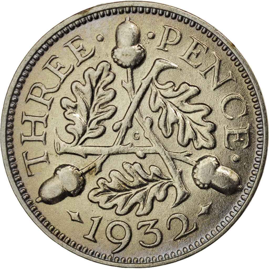 Great Britain, George V, 3 Pence, 1932, EF(40-45), Silver, KM:831
