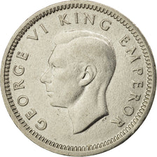 Nuova Zelanda, George VI, 3 Pence, 1943, BB, Argento, KM:7