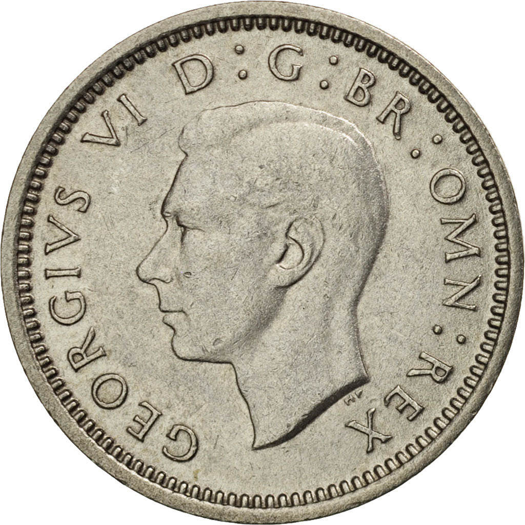 Great Britain, George VI, 3 Pence, 1940, AU(50-53), Silver, KM:848