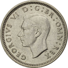 Great Britain, George VI, 3 Pence, 1940, AU(50-53), Silver, KM:848