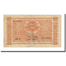 Banknote, Finland, 5 Markkaa, 1945, KM:76a, VF(20-25)