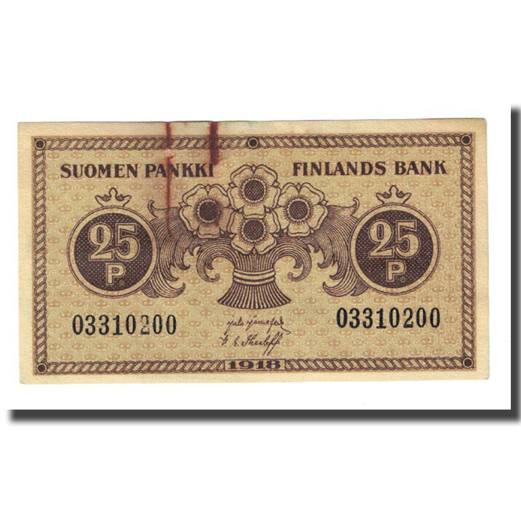 Banknote, Finland, 25 Penniä, 1918, KM:33, EF(40-45)