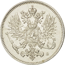 Finland, Nicholas II, 25 Penniä, 1917, AU(55-58), Silver, KM:6.2