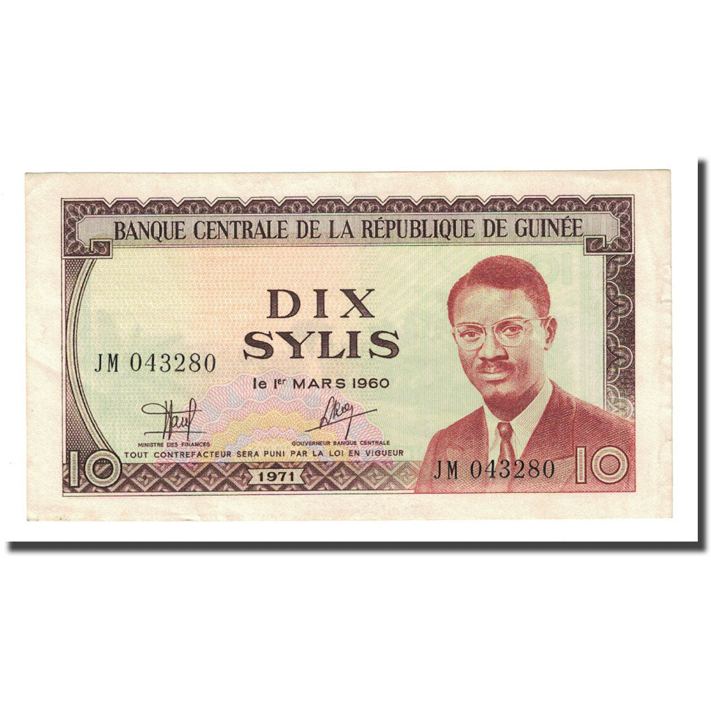 Banknote, Guinea, 10 Sylis, 1960-03-01, KM:16, UNC(65-70)