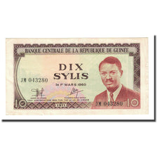 Banknote, Guinea, 10 Sylis, 1960-03-01, KM:16, UNC(65-70)