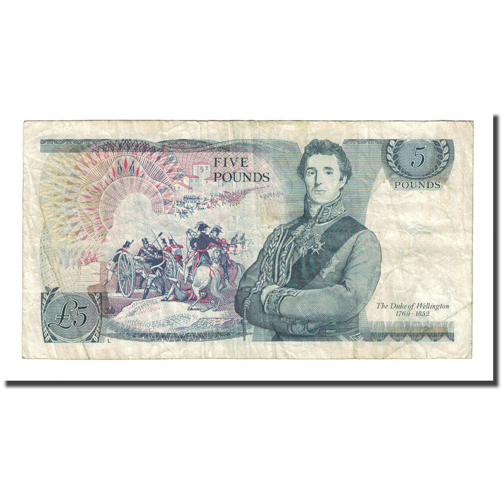 Banknote, Great Britain, 5 Pounds, Undated (1971-91), KM:378a, VF(20-25)