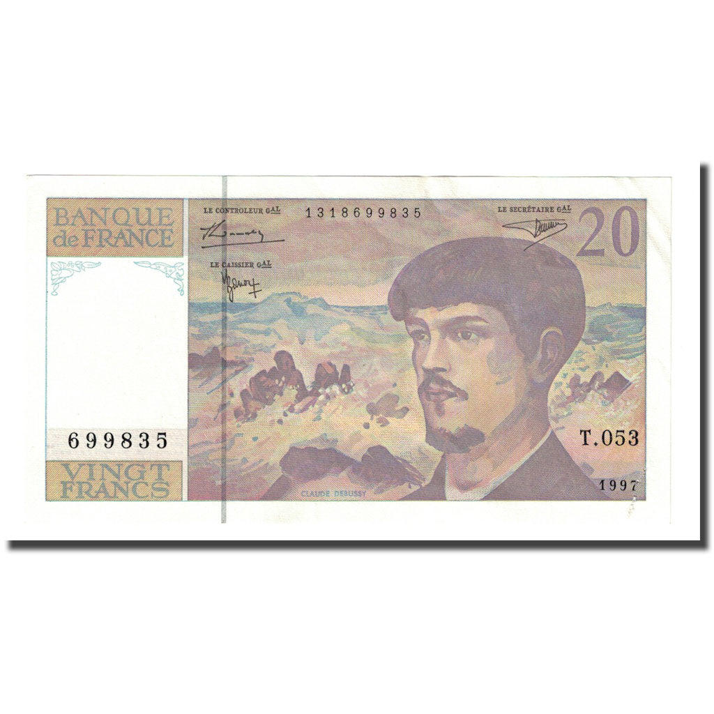 Frankrijk, 20 Francs, Debussy, 1997, NIEUW, Fayette:66 ter.2, KM:151i