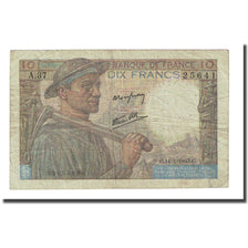 Francia, 10 Francs, Mineur, 1943-01-14, BC, Fayette:8.7, KM:99b