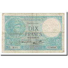 France, 10 Francs, Minerve, 1940-11-28, VF(20-25), Fayette:7.11, KM:84