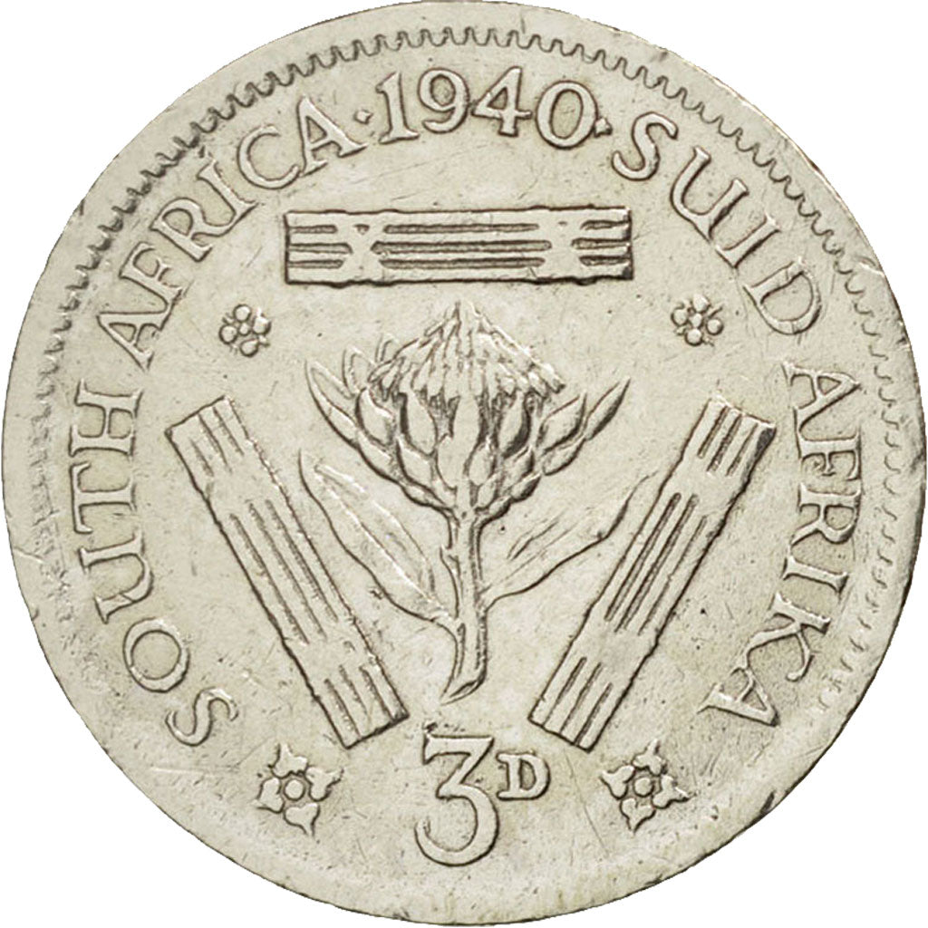 South Africa, George VI, 3 Pence, 1940, VF(20-25), Silver, KM:26