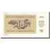 Banconote, Lituania, 10 (Talonas), 1992, KM:40, SPL-