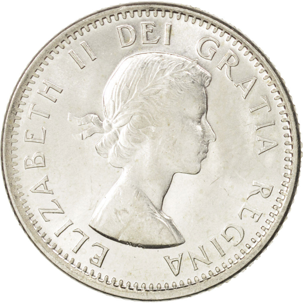 Canada, Elizabeth II, 10 Cents, 1964, Royal Canadian Mint, Ottawa, MS(63)