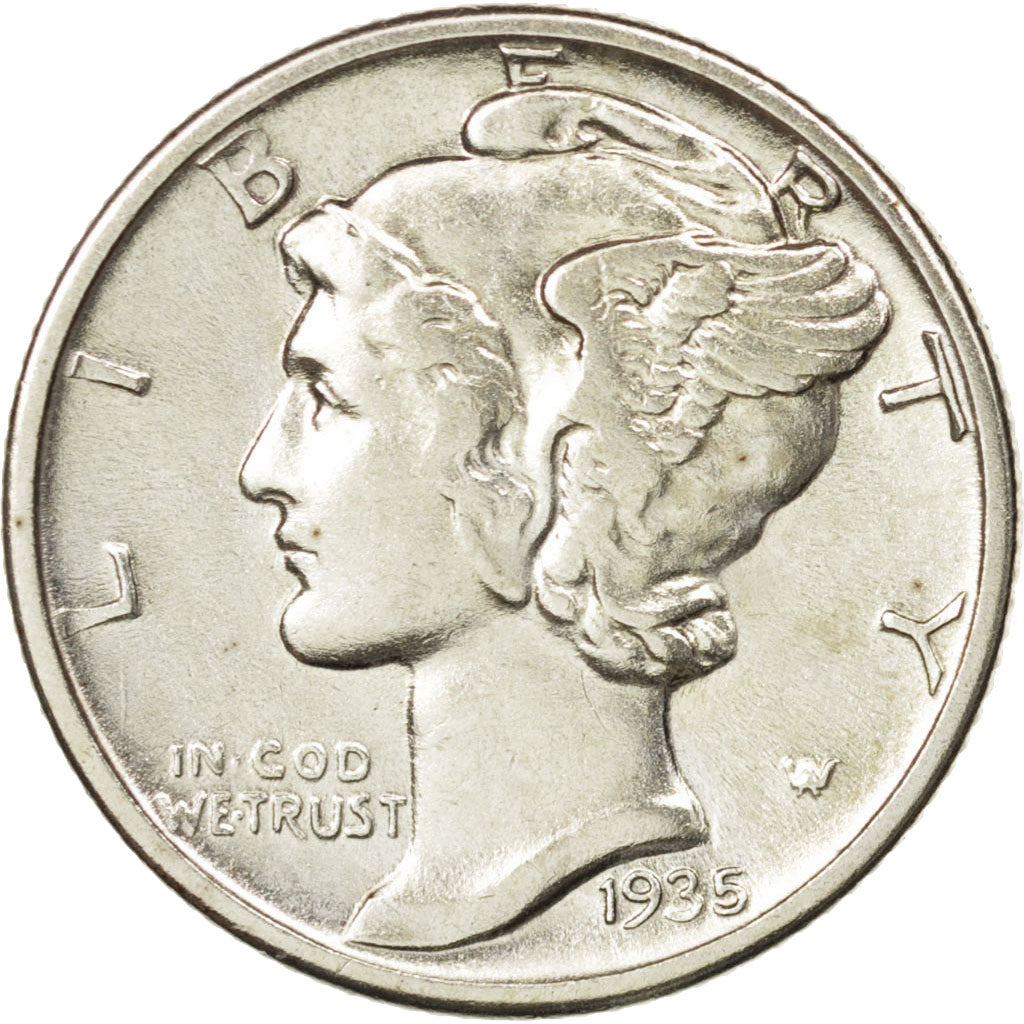 Stati Uniti, Mercury Dime, Dime, 1935, U.S. Mint, Philadelphia, BB, Argento,...
