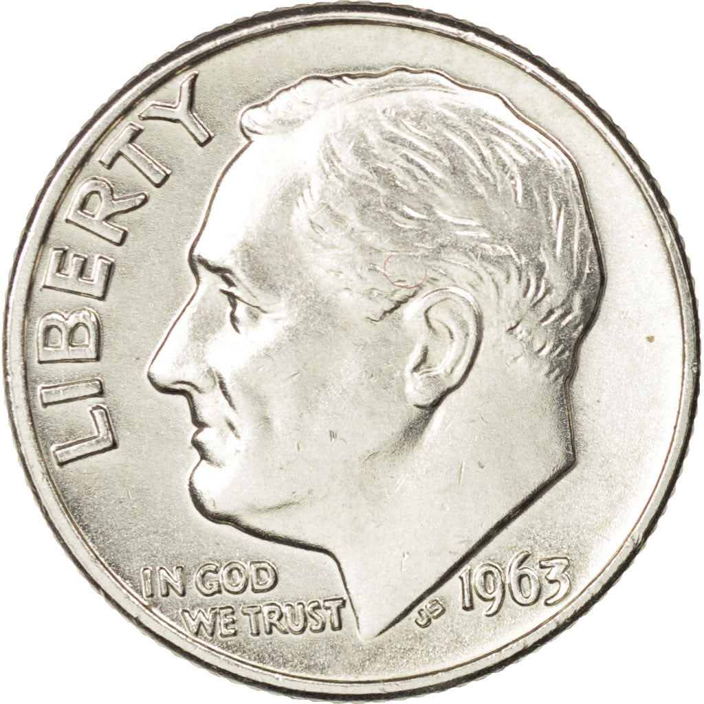 Stati Uniti, Roosevelt Dime, Dime, 1963, U.S. Mint, Philadelphia, BB, Argento...